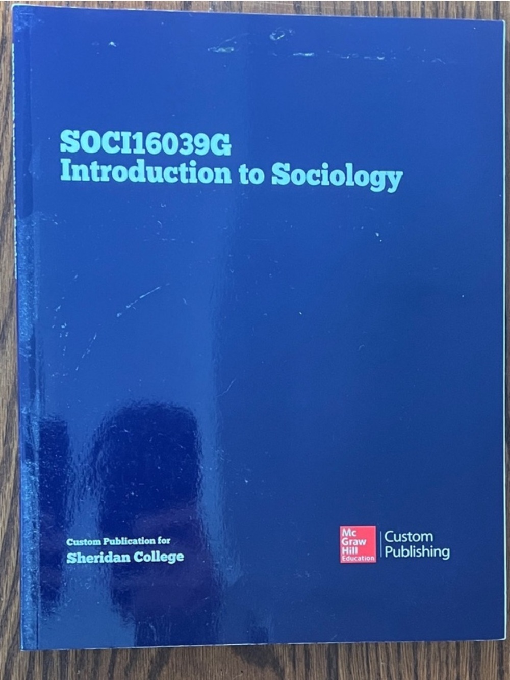 Introduction to Sociology Textbook - Blue Cover